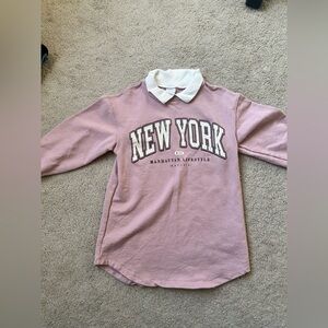 Girls sweater dress pink